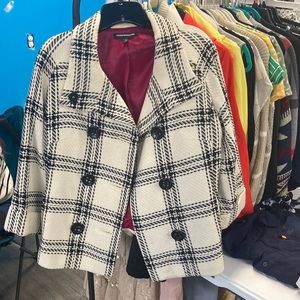 Plaid cropped jacket